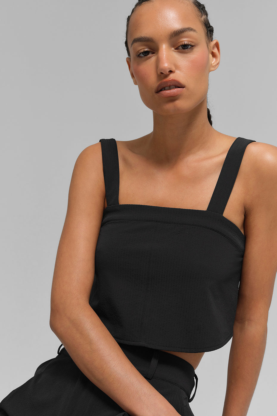 Cropped Dreamscape Tank - Black - Image 3