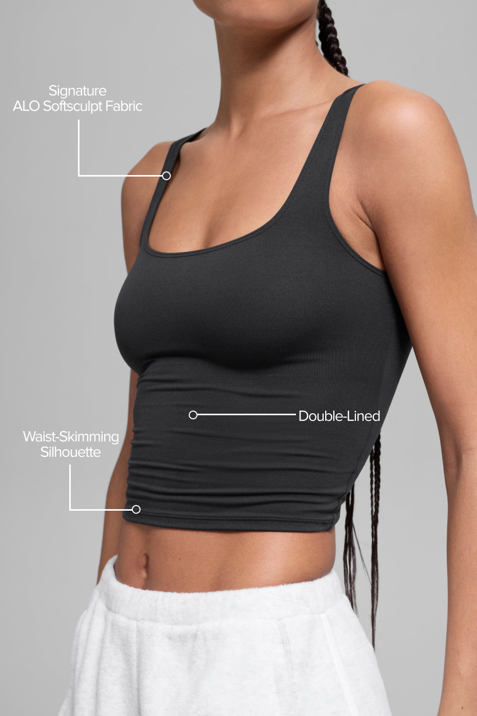 ALO Softsculpt Precision Tank - Black - Image 2