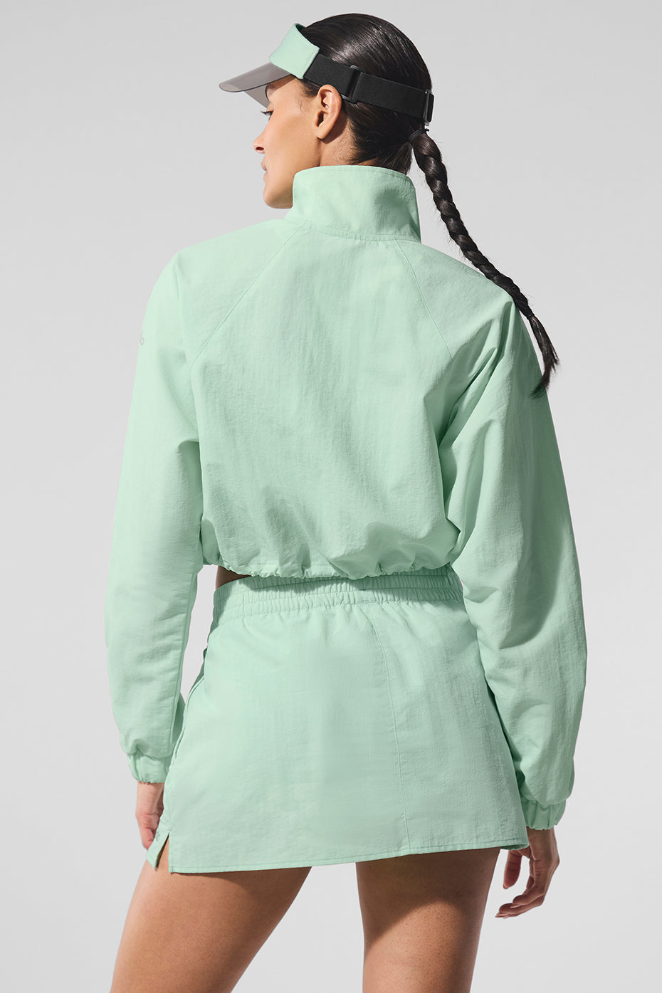 Cropped 1/4 Zip Alumni Pullover - Spearmint - Image 4