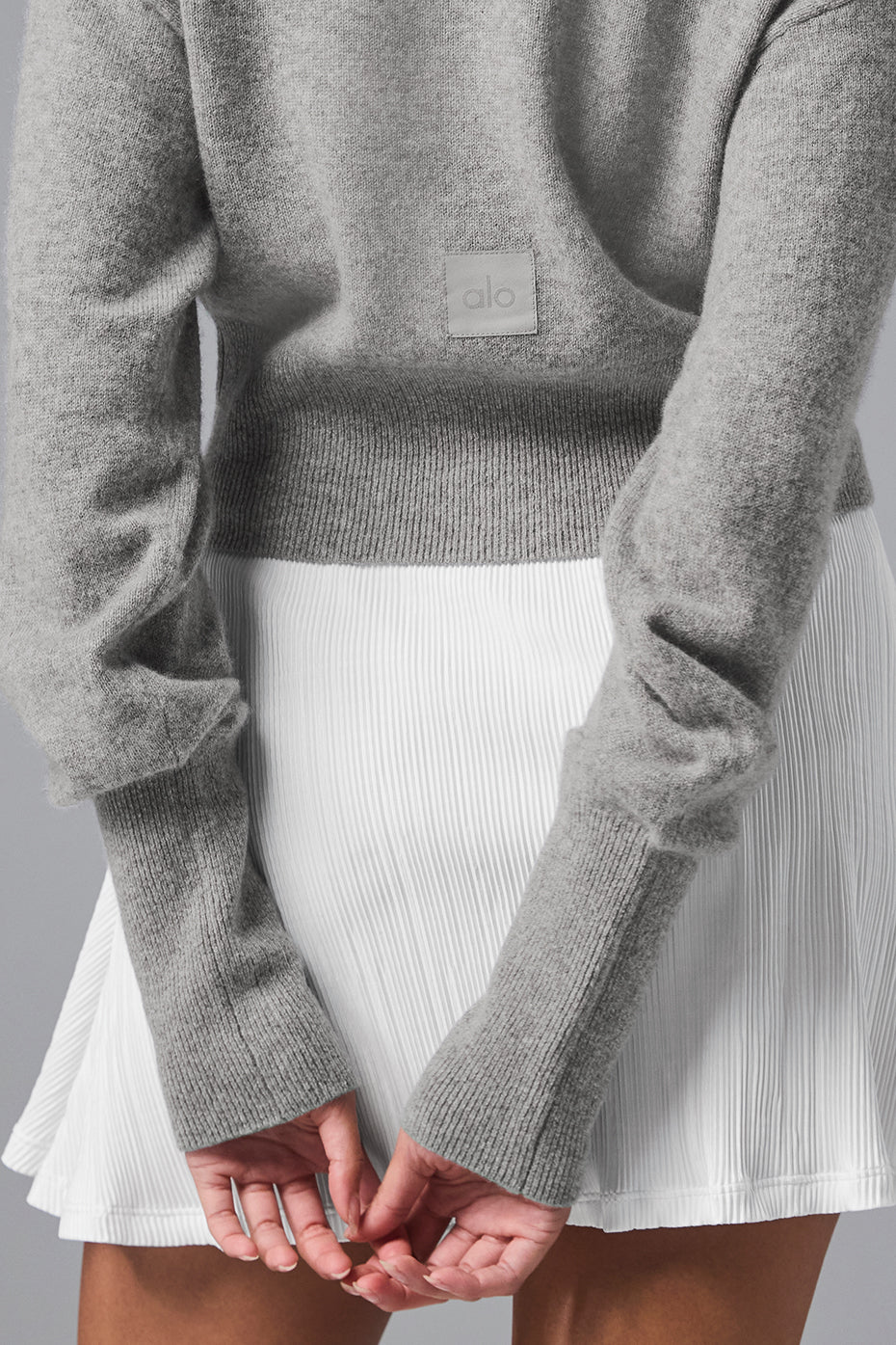 Cashmere Jet Set Cardigan - Dove Grey Heather - Image 3