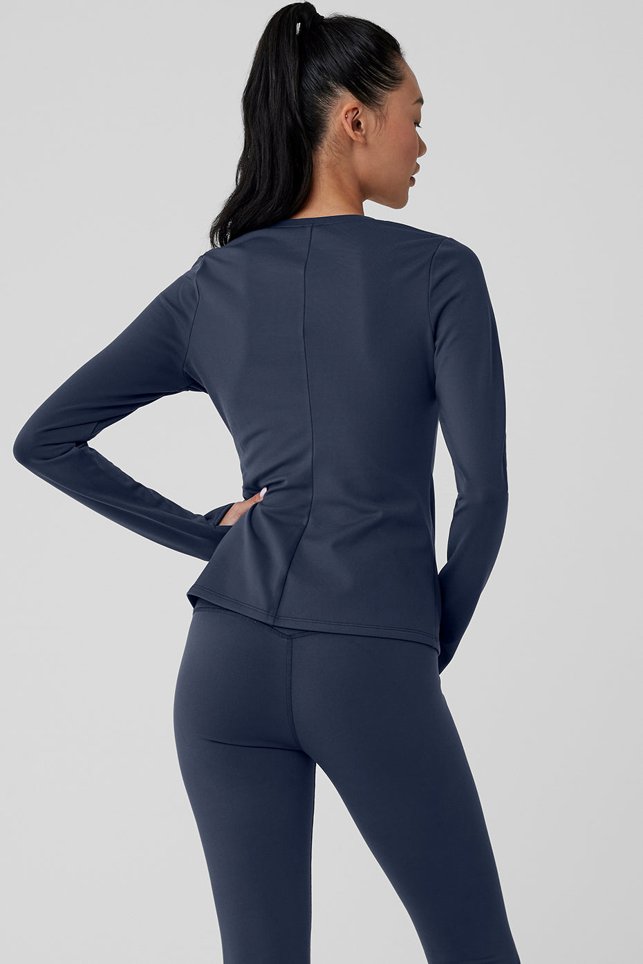 Airbrush Winter Warm Nocturne Long Sleeve - Navy - Image 2