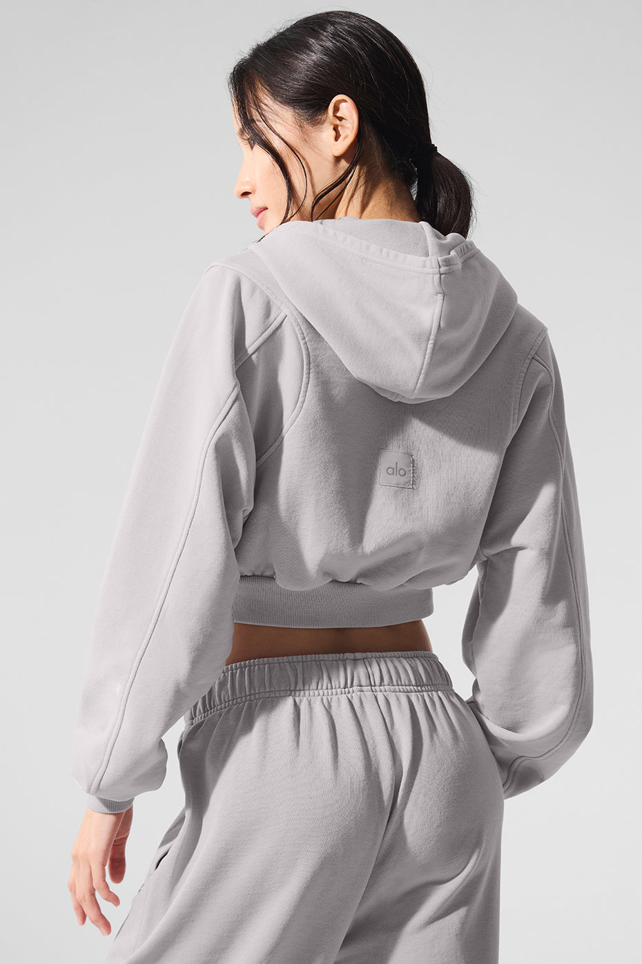 Washed Sweet Escape Zip Up Hoodie - Grey Sky Wash - Image 3