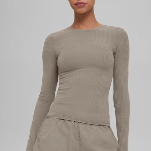 Ribbed Sea Coast Long Sleeve - Light Cocoa
