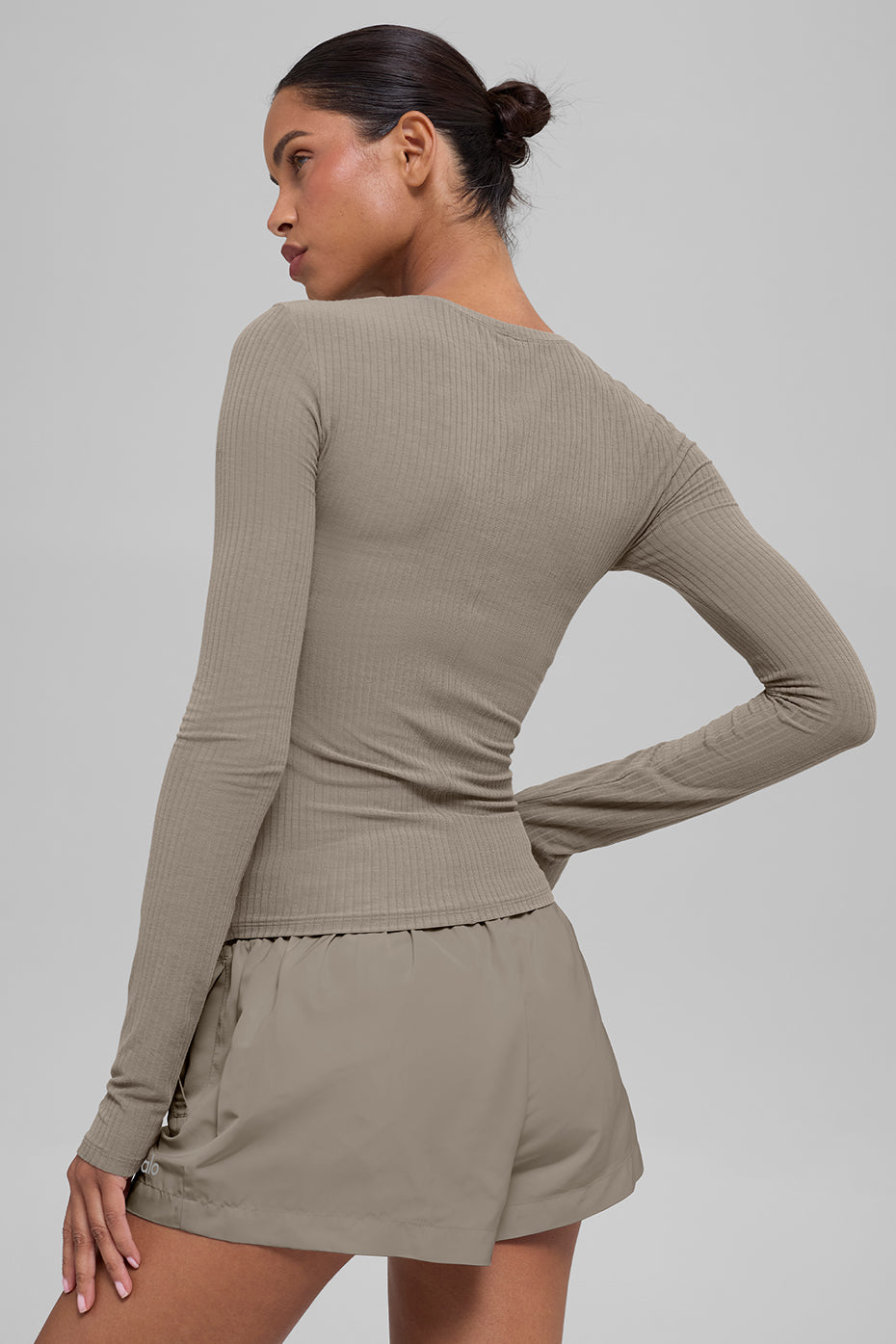 Ribbed Sea Coast Long Sleeve - Light Cocoa - Image 2