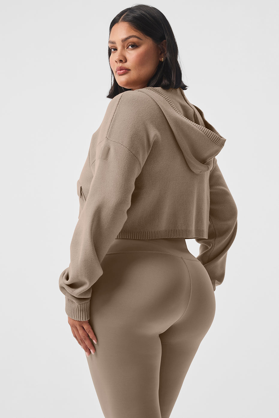 Scholar Knit Cargo Full Zip Hoodie - Gravel - Image 6