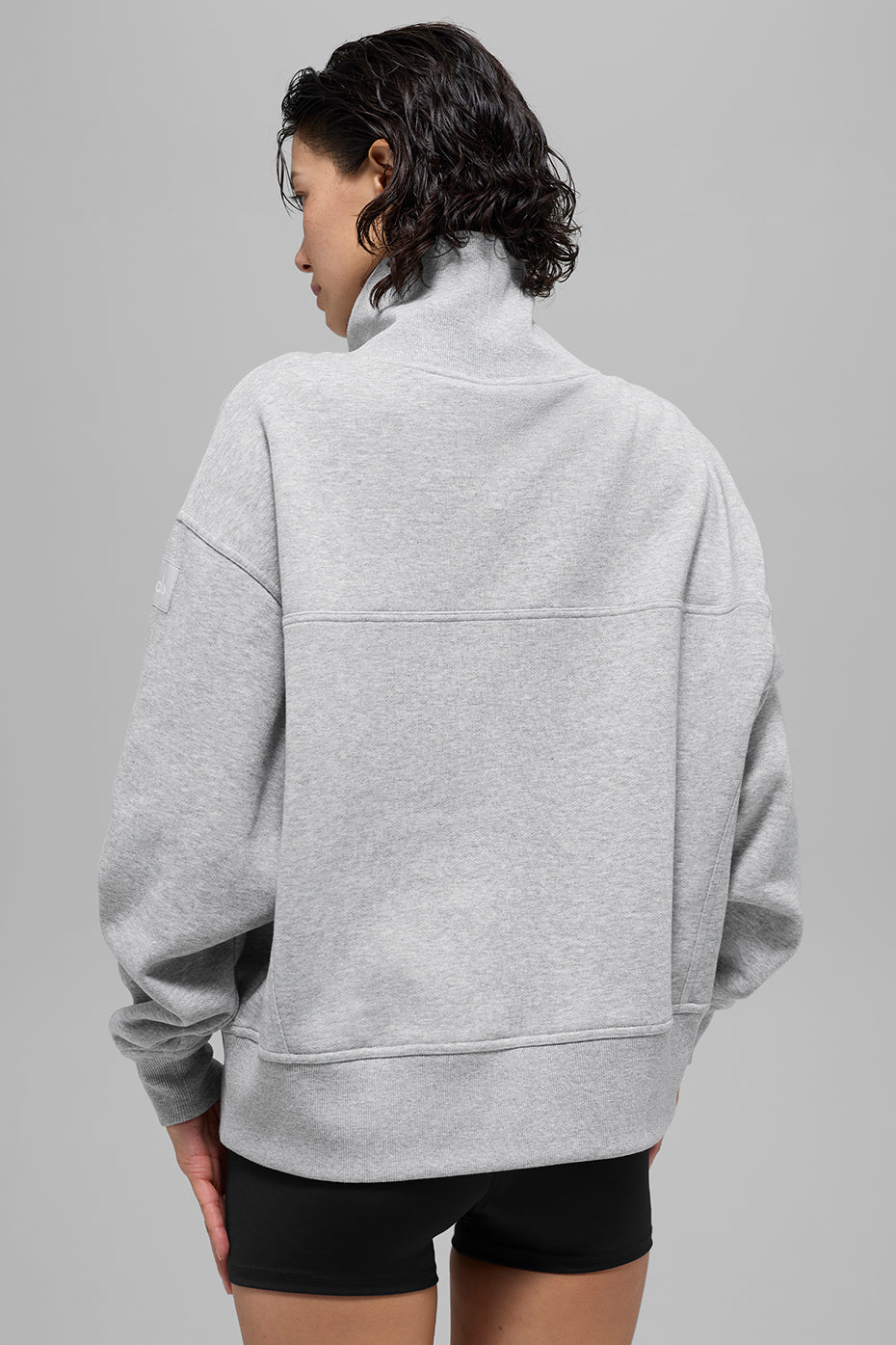 Hazy Mock Neck Pullover - Athletic Heather Grey - Image 4