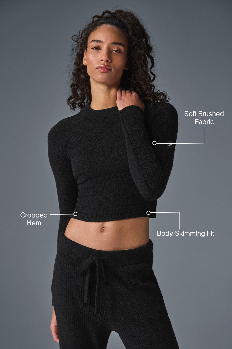 Snuggle Up Sweater Long Sleeve - Black - Image 2