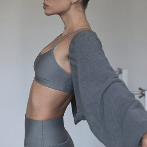 Denim Knit Shawl - Steel Grey/Anthracite