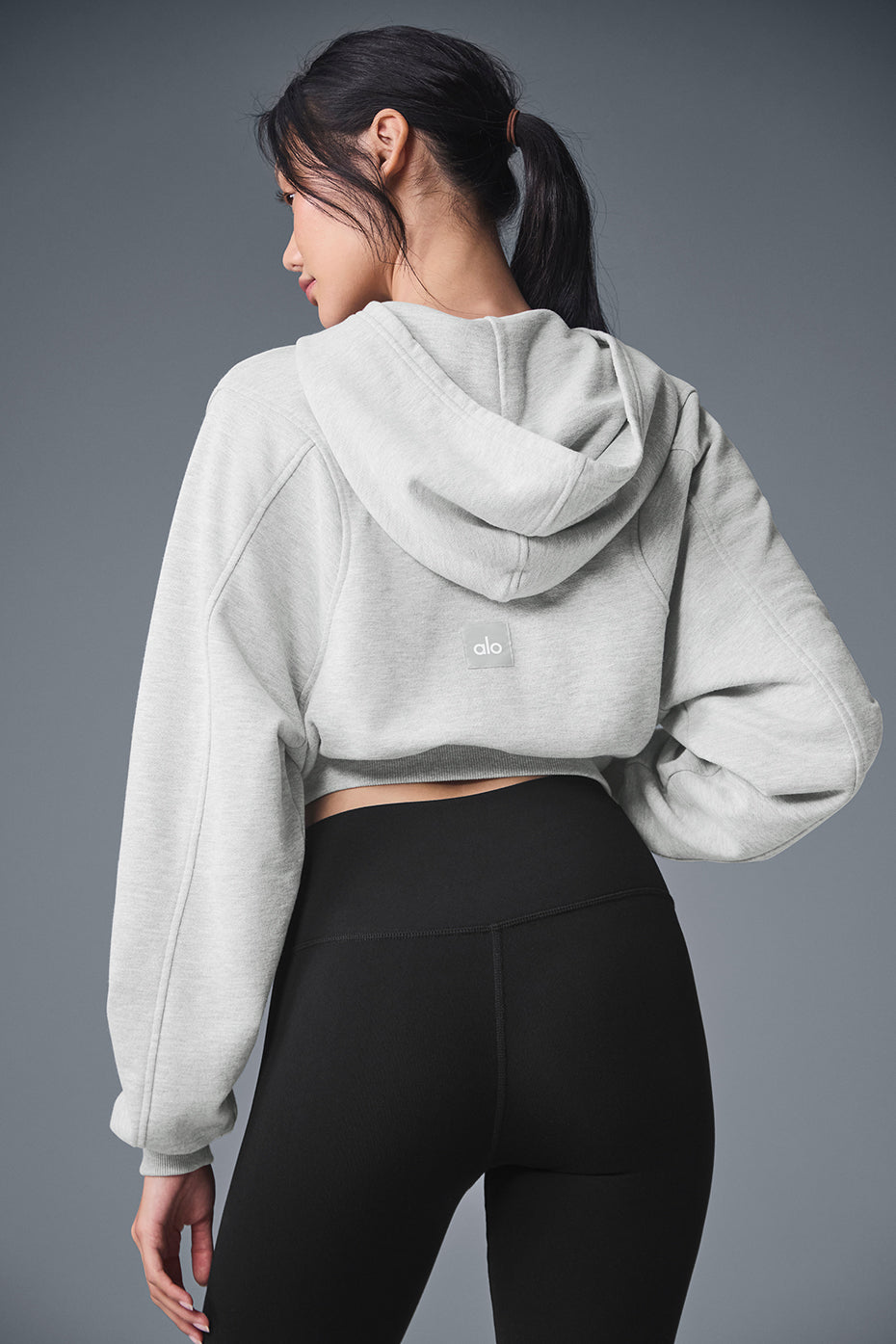 Sweet Escape Zip Up Hoodie - Athletic Heather Grey - Image 3