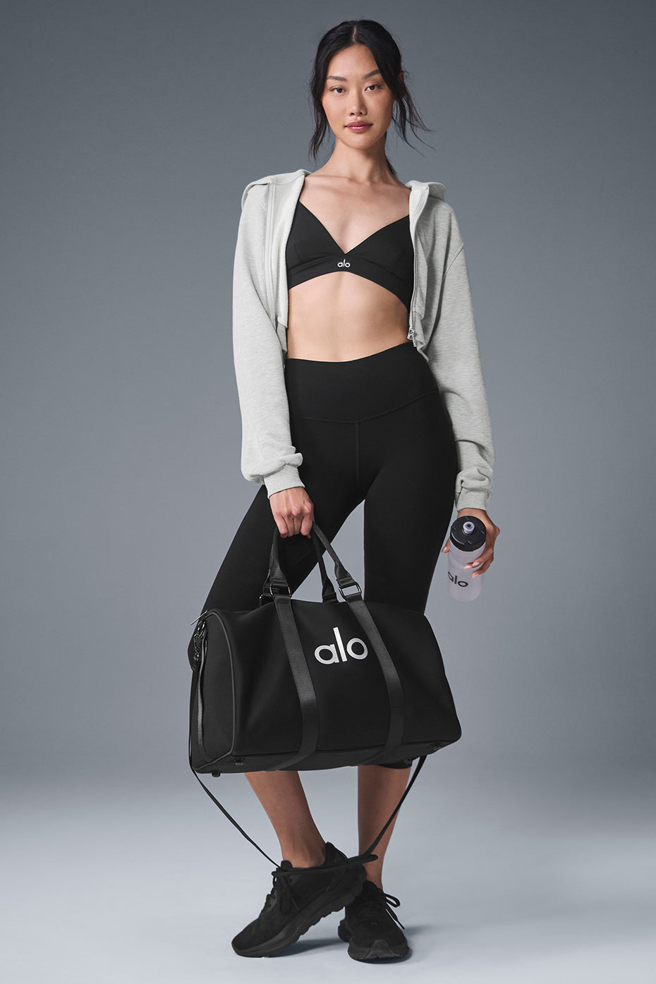 Sweet Escape Zip Up Hoodie - Athletic Heather Grey - Image 5