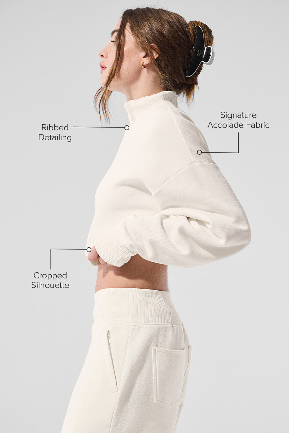 Cropped Serenity Coverup - Ivory - Image 2