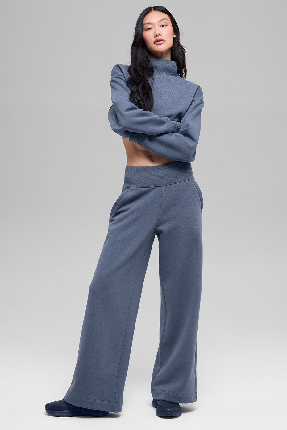 Cropped Serenity Coverup - Bluestone - Image 5