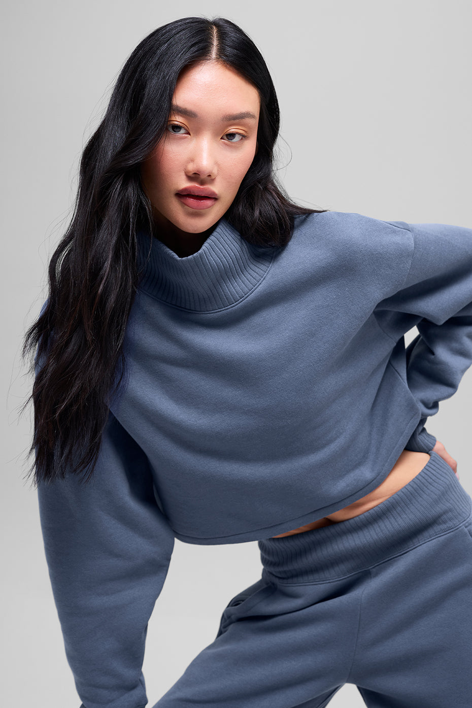 Cropped Serenity Coverup - Bluestone - Image 4