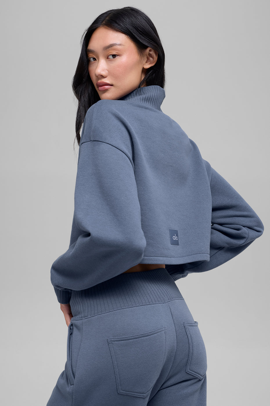 Cropped Serenity Coverup - Bluestone - Image 3