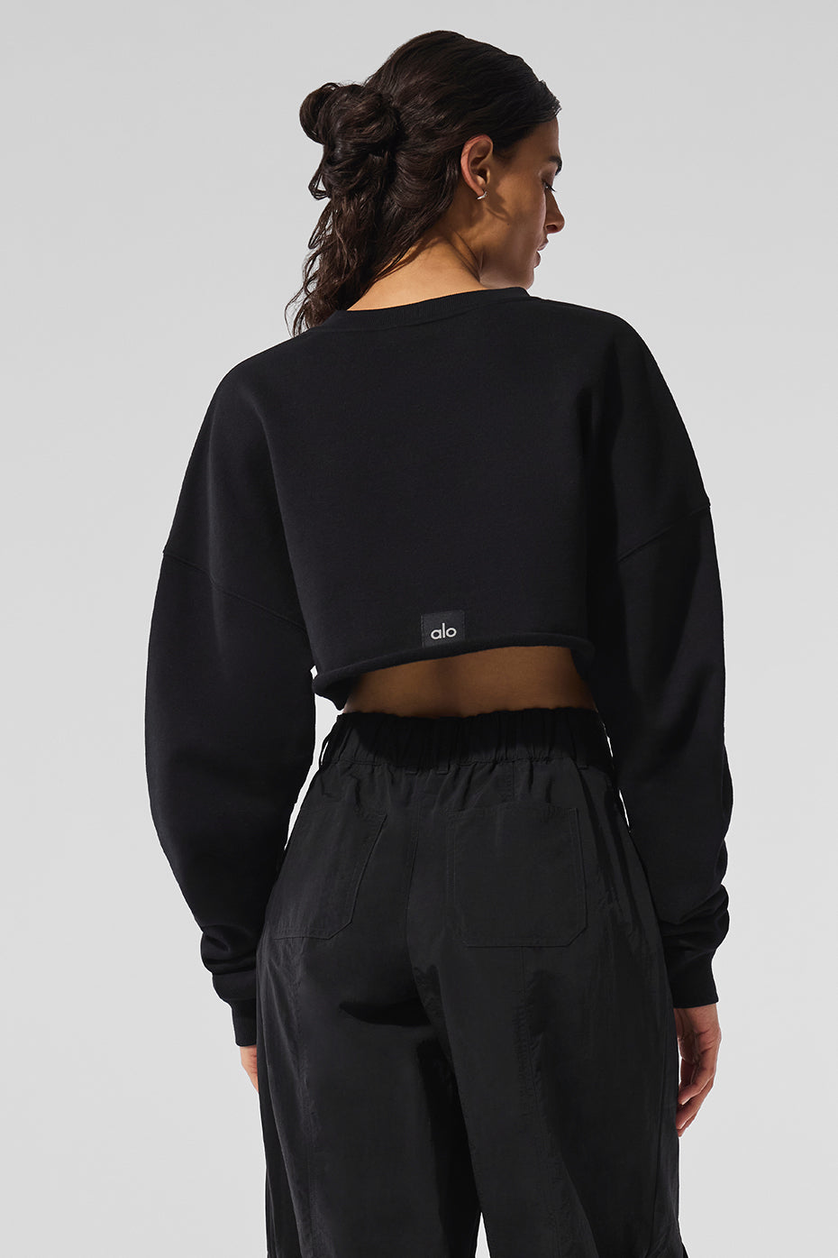 Extreme Cropped Pullover - Black - Image 2