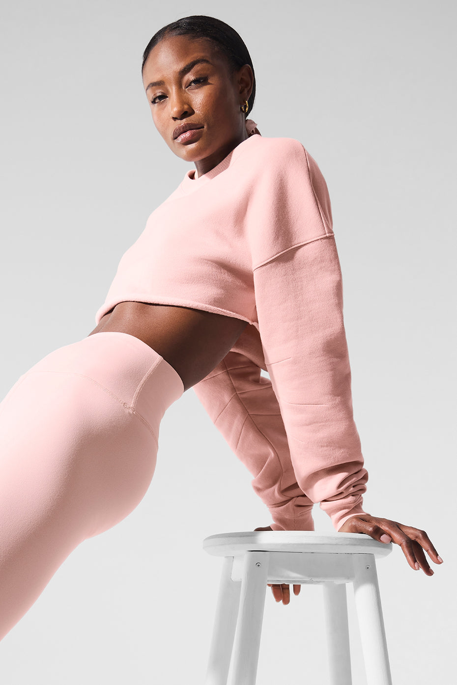 Extreme Cropped Pullover - Pink Quartz - Image 3