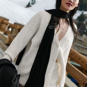 Cable Knit Winter Bliss Cardigan - Ivory