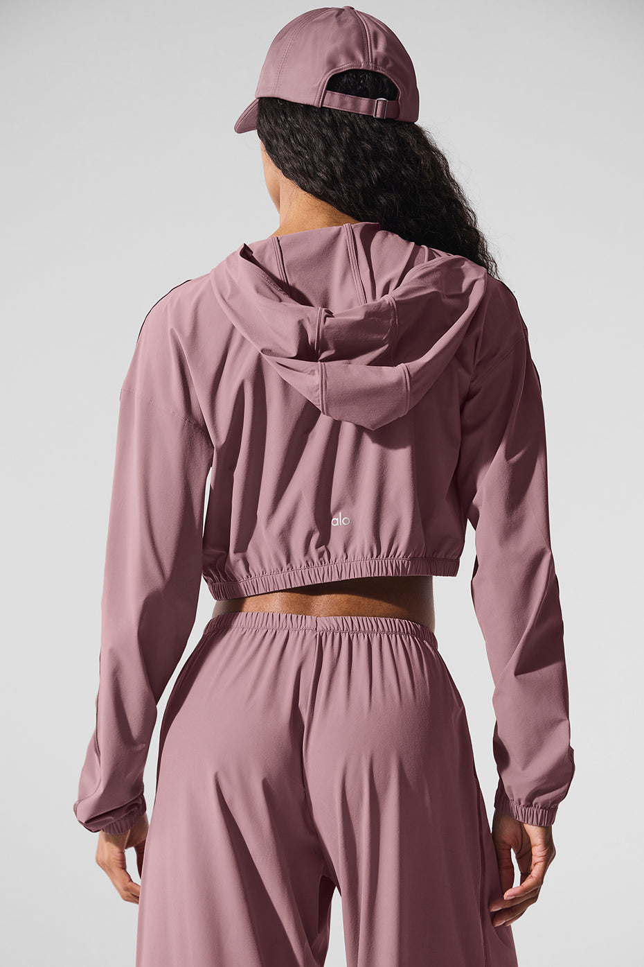 Cropped Breezy Full-Zip Hoodie - Smoky Quartz - Image 4