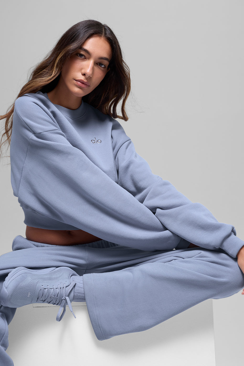 Cropped Accolade Crewneck - Winter Frost - Image 6