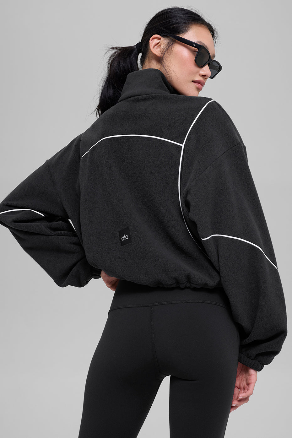 Polar Fleece Game Time Full Zip Jacket - Black/White - Image 3