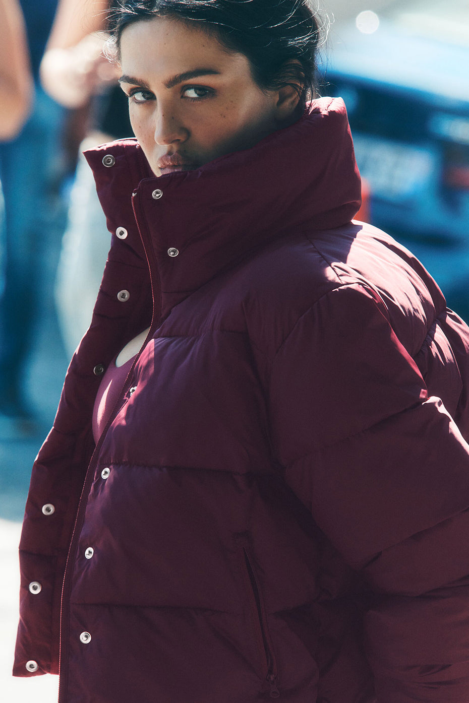 Gold Rush Puffer - Burgundy