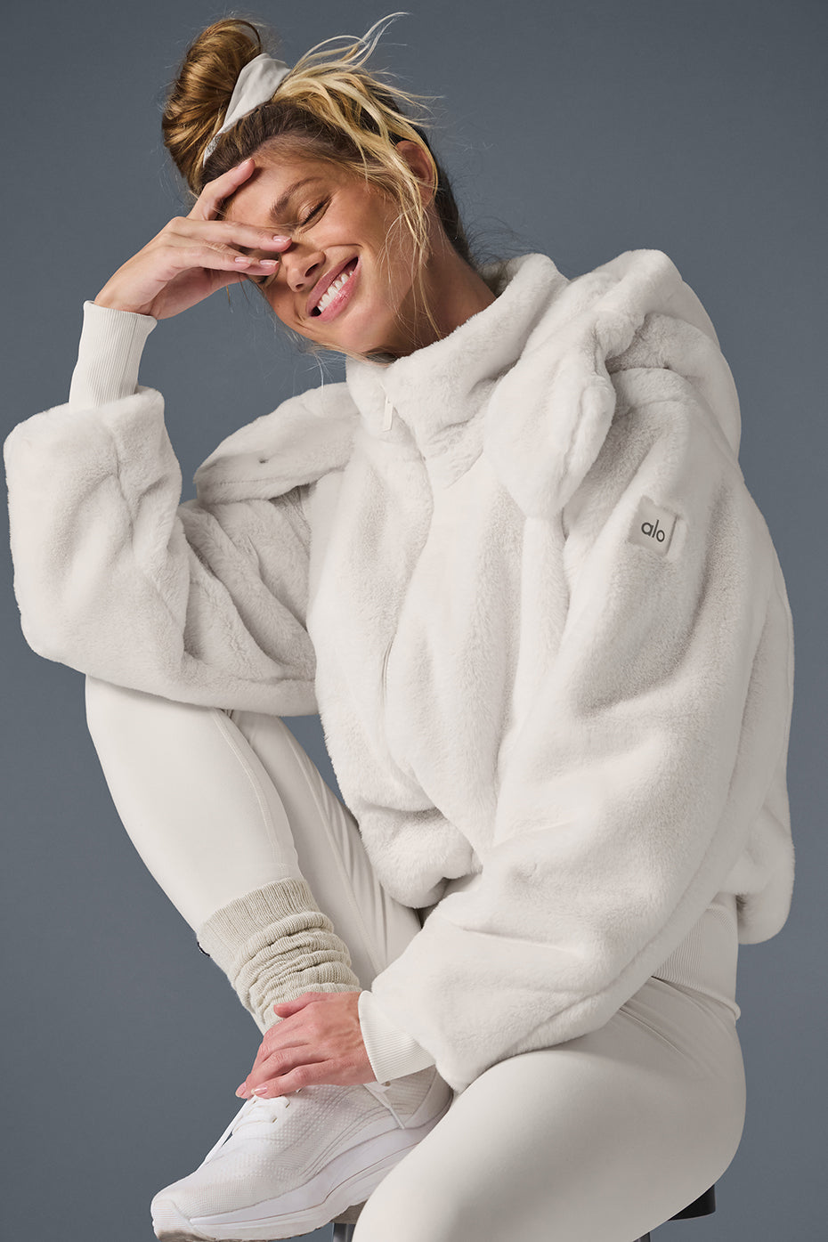 Faux Fur Foxy Jacket - Ivory - Image 4