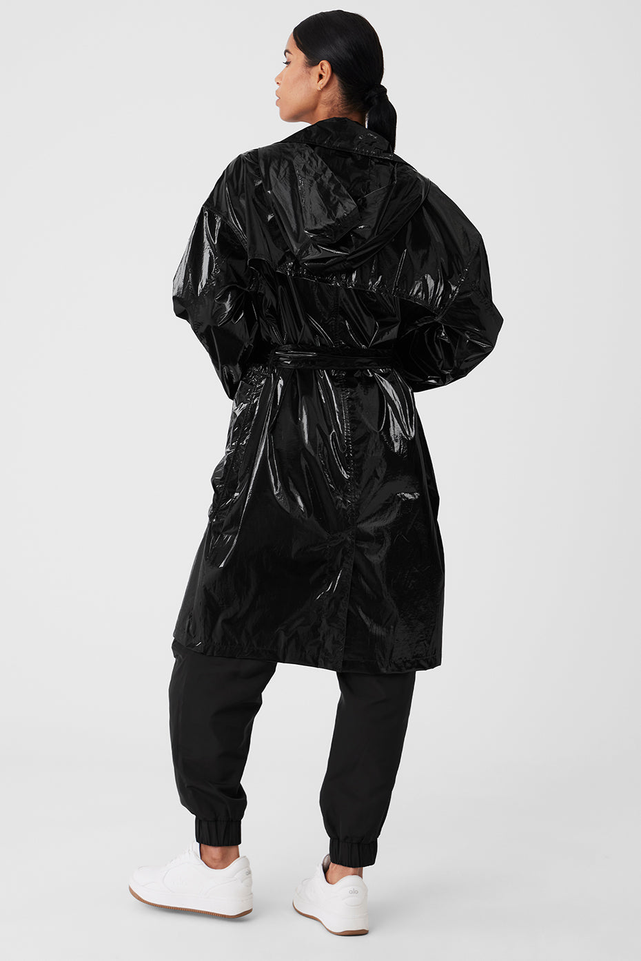 Metallic Break Line Trench - Black Metallic - Image 3