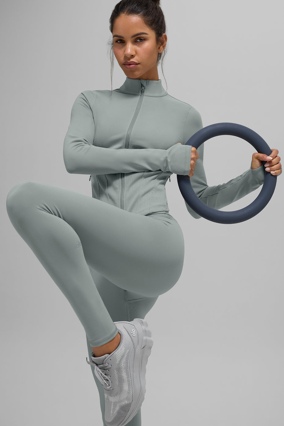 Airbrush Corset Full Zip Jacket - Lunar Grey - Image 3