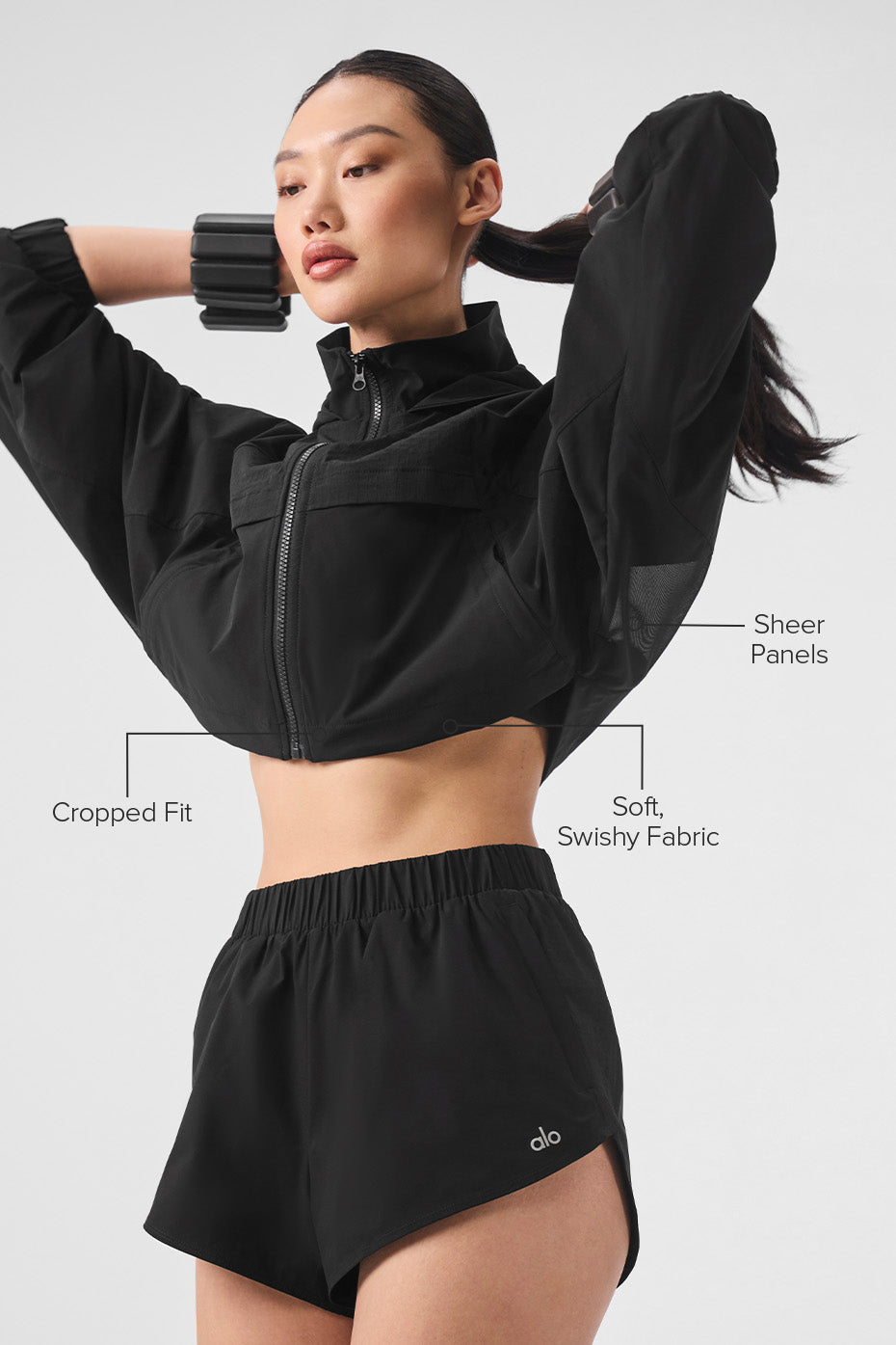 Cropped Playmaker Jacket - Black - Image 2
