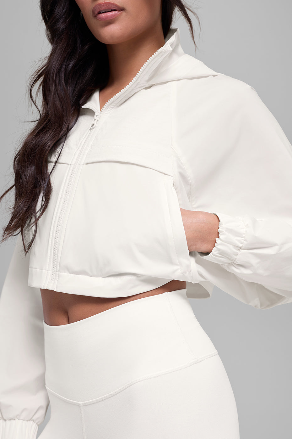 Cropped Playmaker Jacket - Ivory - Image 3