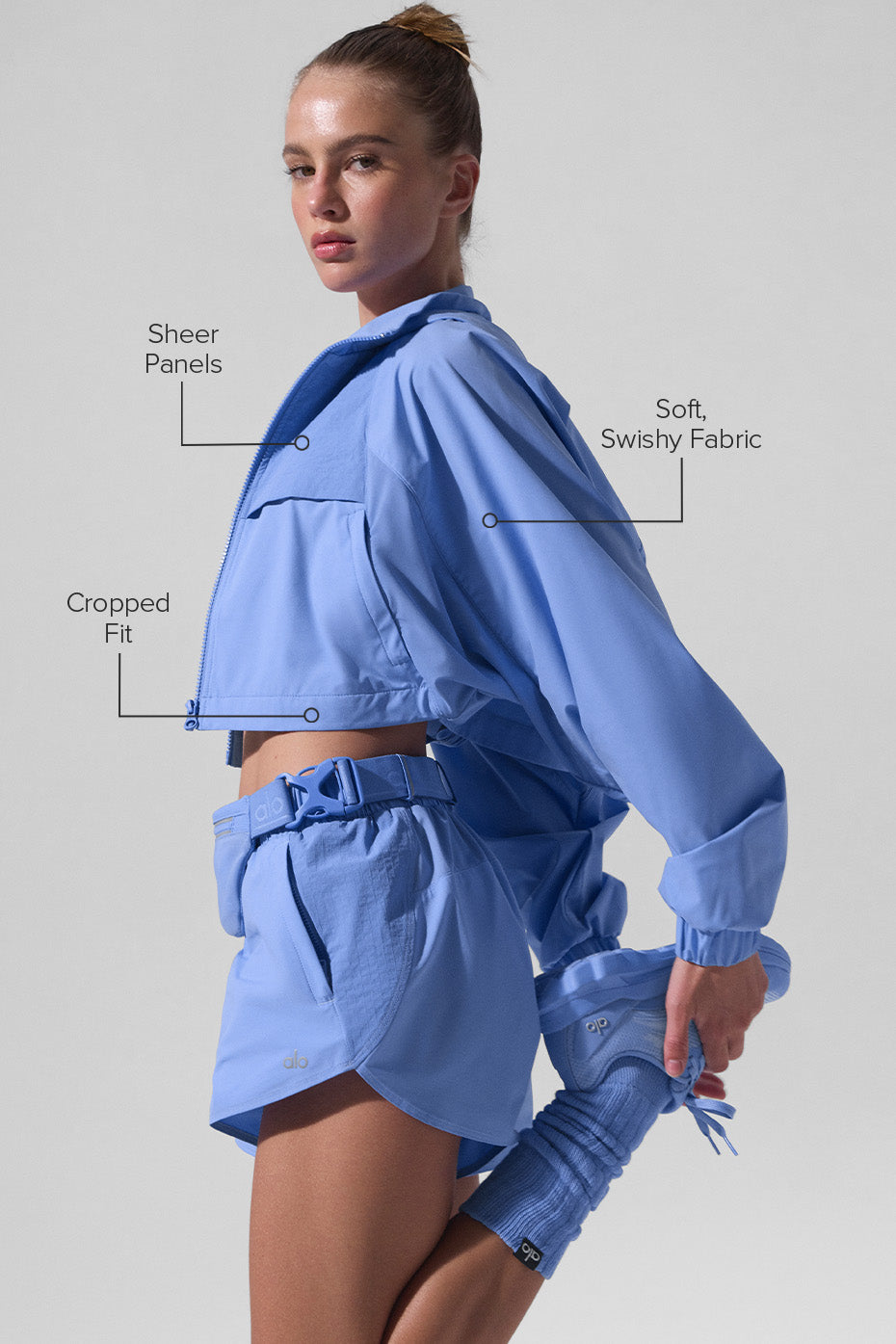 Cropped Playmaker Jacket - Crystal Clear Blue - Image 2