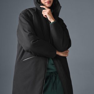 Rain Or Shine Puffer Long Coat - Black