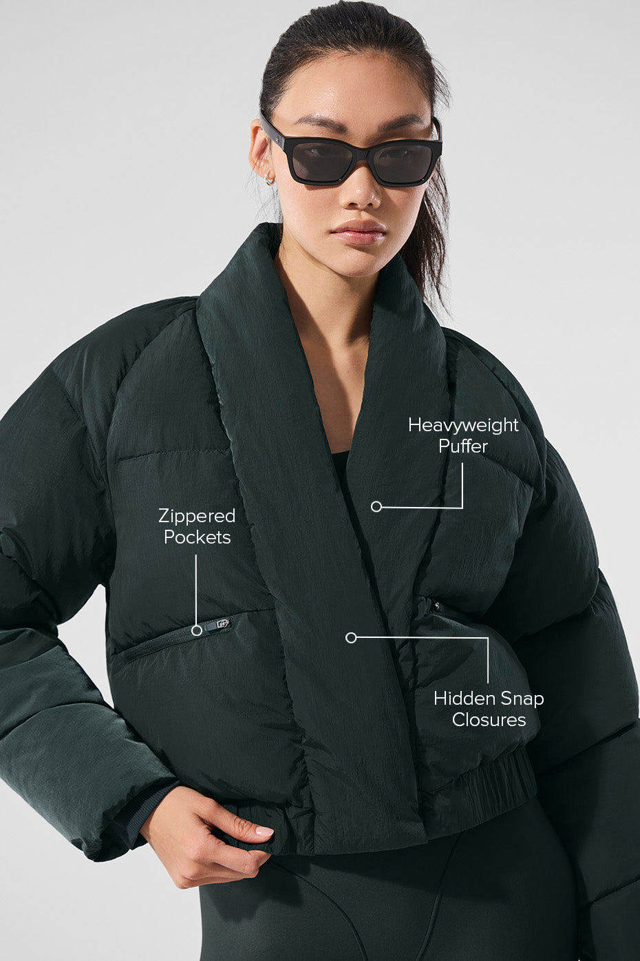 Stargazing Puffer - Charcoal Green - Image 2