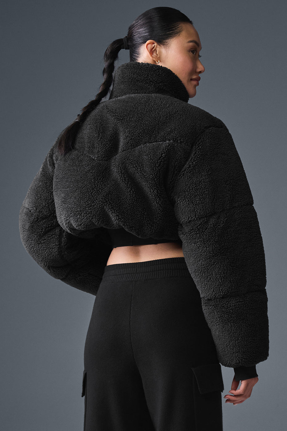 Sherpa Main Act Corset Puffer - Black - Image 3