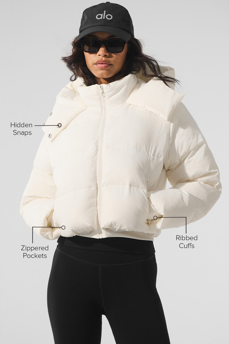 Foxy Puffer Jacket - Ivory - Image 2