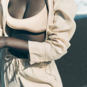 Linen Cropped Getaway Jacket - Macadamia