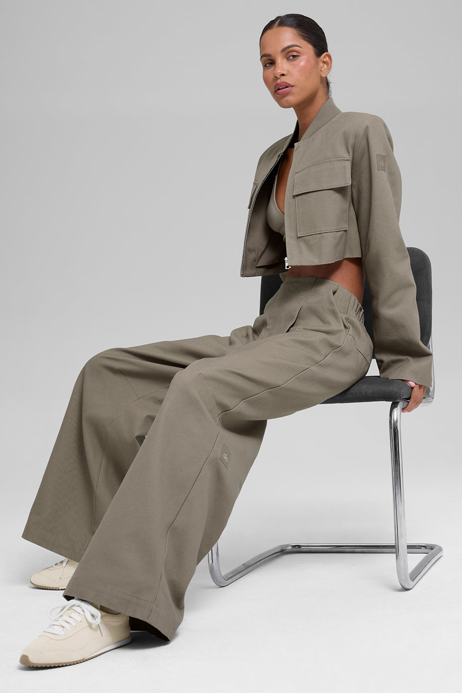 Cropped Main Character Jacket - Light Cocoa - Image 6