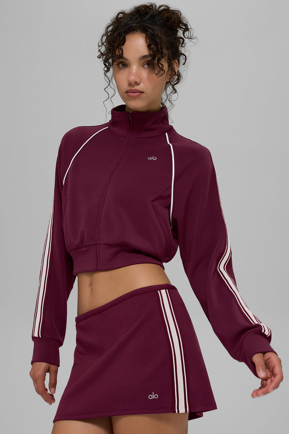 Track Star Full Zip Jacket - Burgundy - Image 6