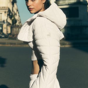 Quilted Starlight Puffer Shrug - Bone