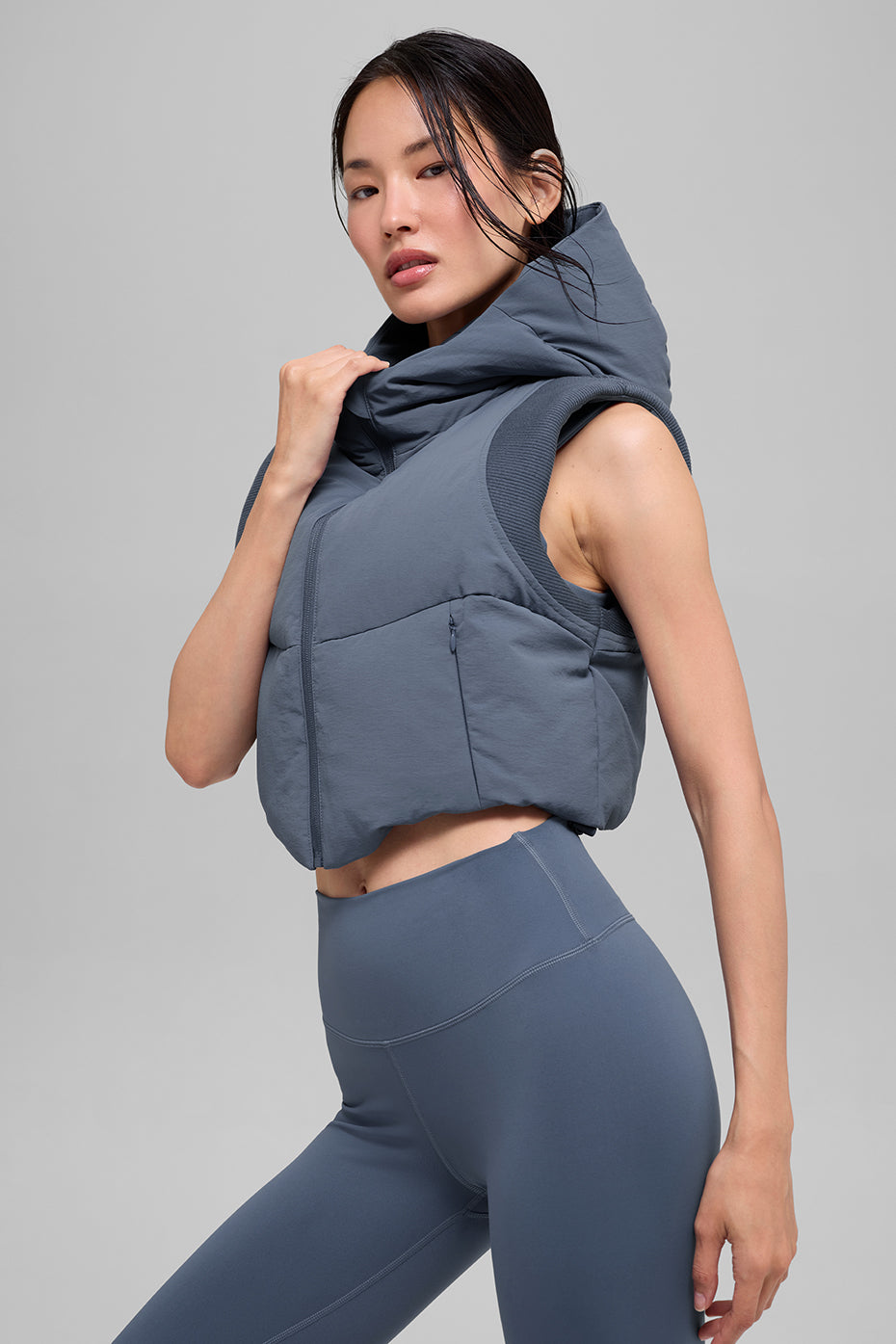 Fast Lane Puffer Vest - Bluestone - Image 4