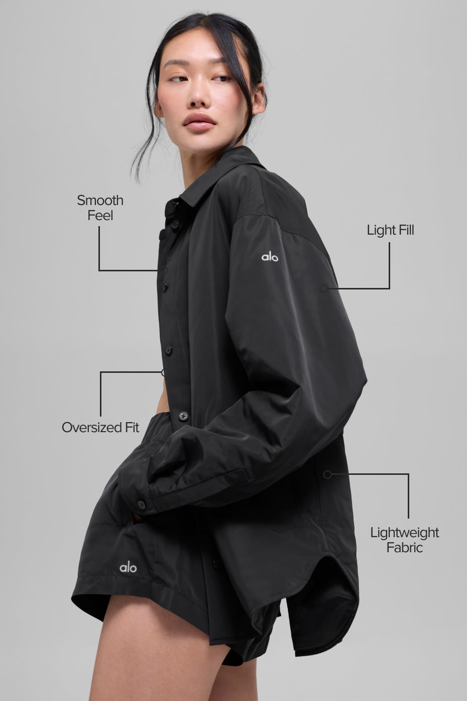 Socialite Shacket - Black - Image 2