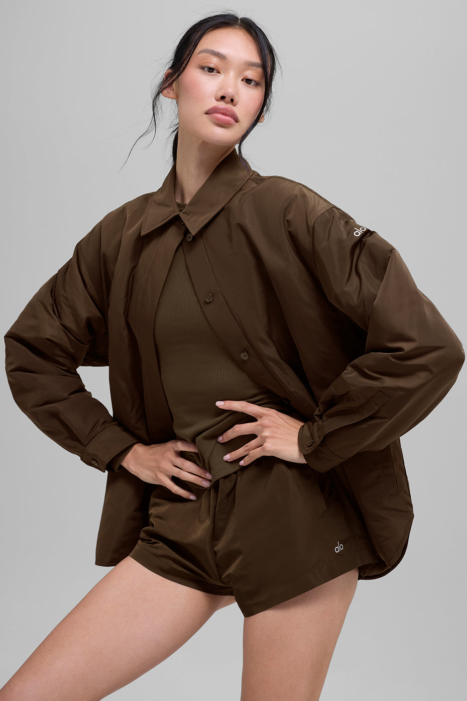 Socialite Shacket - Espresso - Image 4