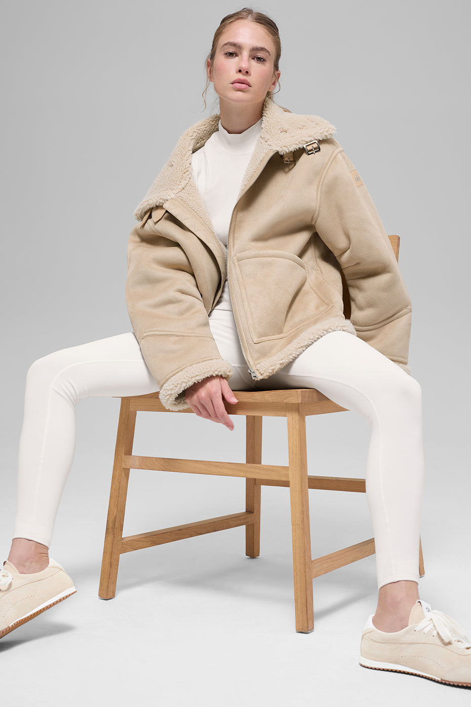 Faux Shearling Grand Jacket - Woodland Tan - Image 6