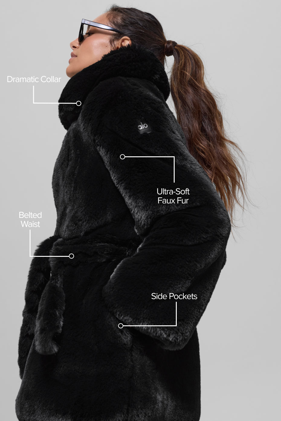 Faux Fur Starstruck Coat - Black - Image 2