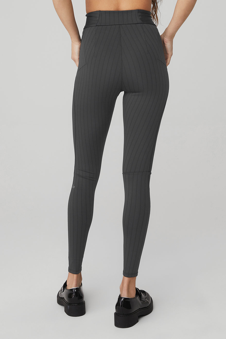 Pinstripe Jacquard Extreme High-Waist Legging - Anthracite/Black - Image 2