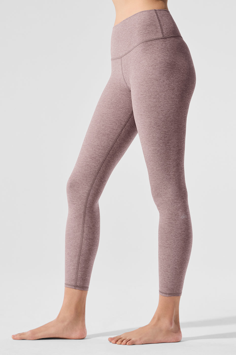 Alosoft High-Waist 7/8 Highlight Legging - Dark Pink Quartz Heather - Image 5
