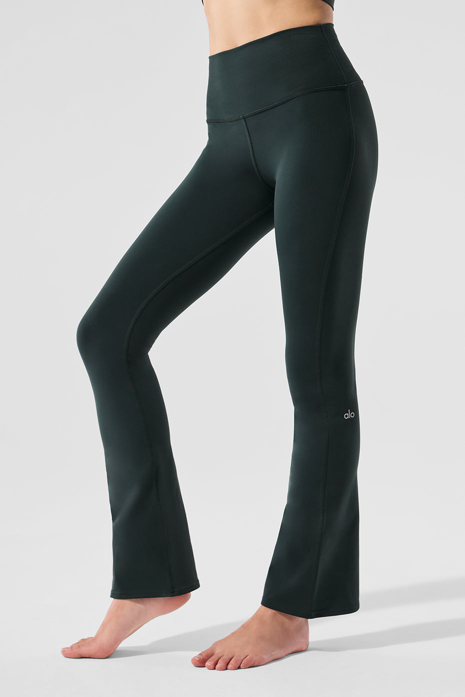 Airbrush High-Waist 7/8 Bootcut Legging - Charcoal Green - Image 4