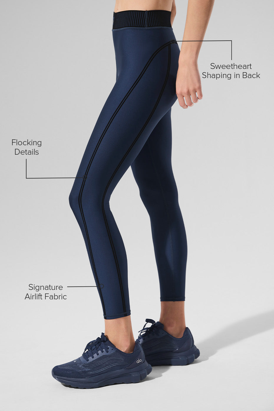 Airlift High-Waist 7/8 Line Up Legging - Navy - Image 2