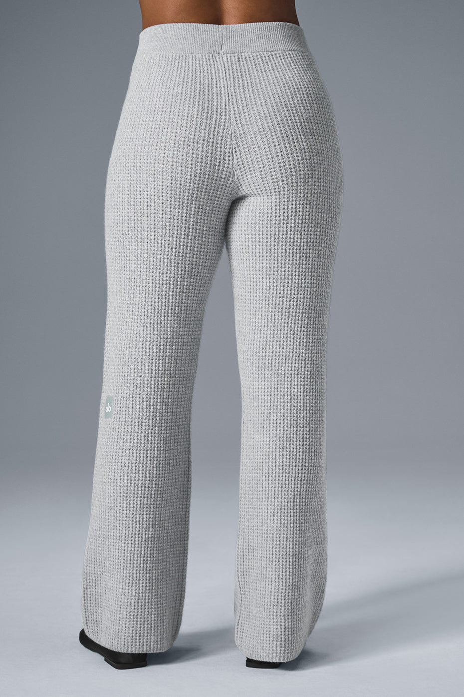 Cashmere High-Waist Plush Waffle Pant - Athletic Heather Grey - Image 3