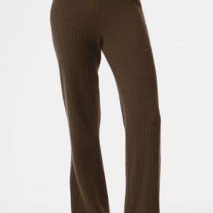 Cashmere High-Waist Plush Waffle Pant - Espresso